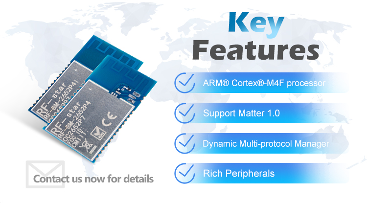 Features of CC2652P7 multiprotocol modules RF-BM-2652P4(I)