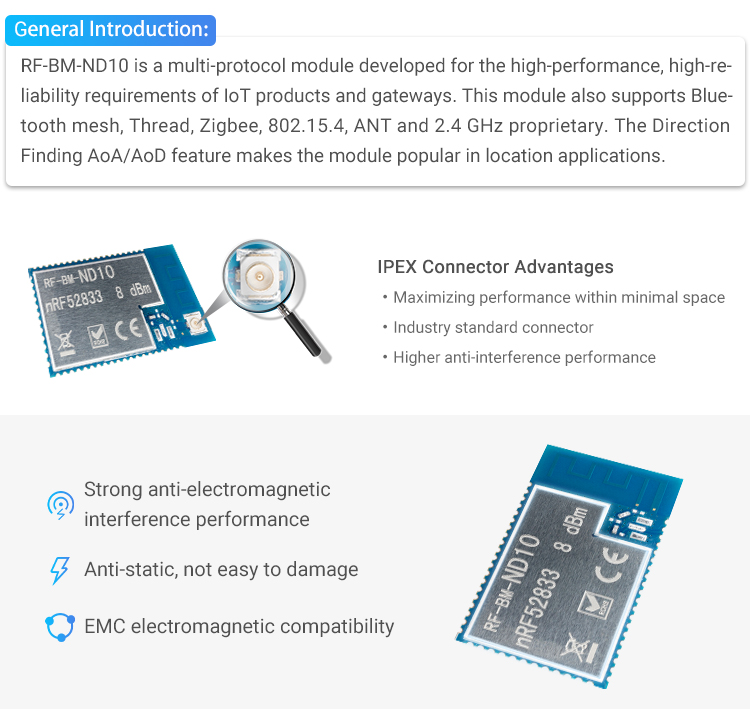 Advantages of Nordic nRF52833 RF-BM-ND10