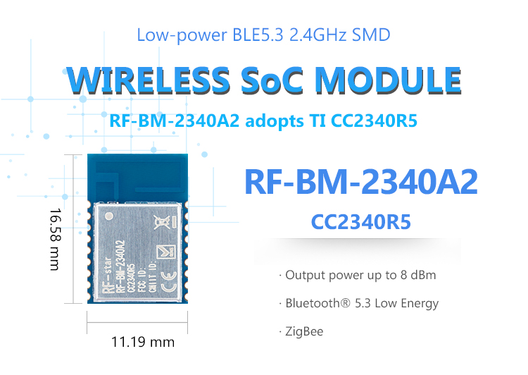 Size of CC2340 module RF-BM-2340A2